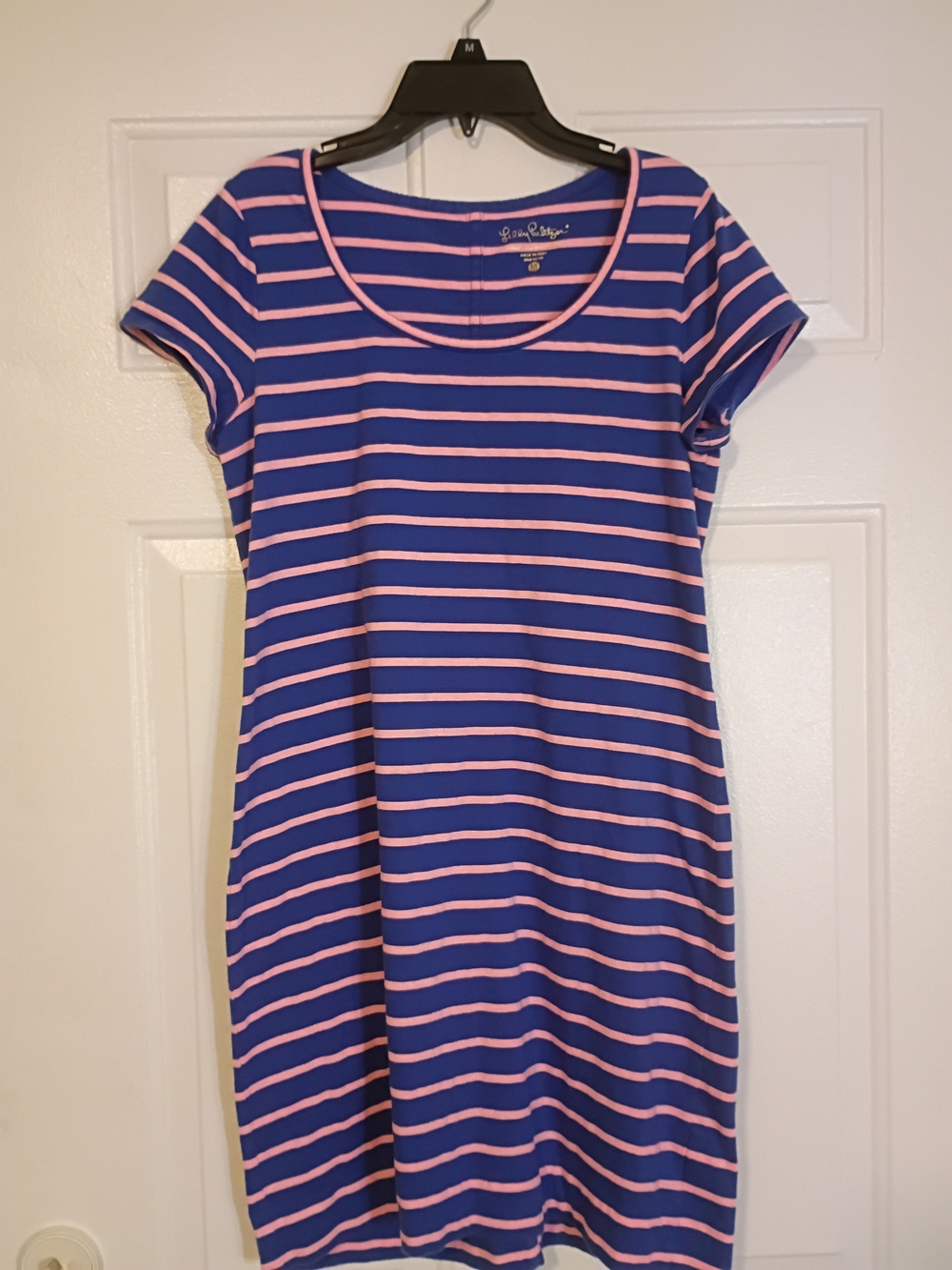 Lilly Pulitzer Blue and Pink Striped Midi Dress